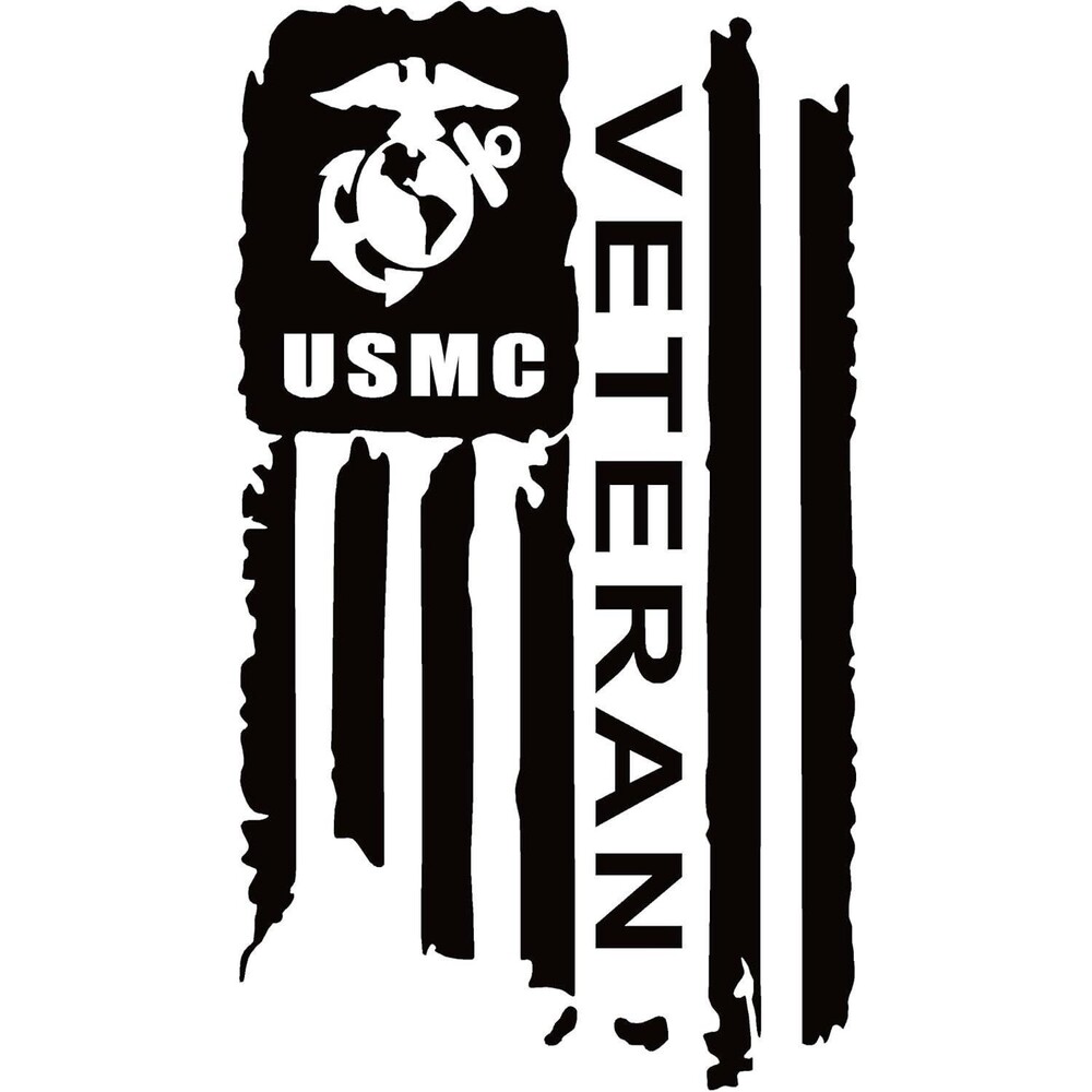 USMC United States Marine Corps Veteran Vet Military Marines Cool Decal Sticker